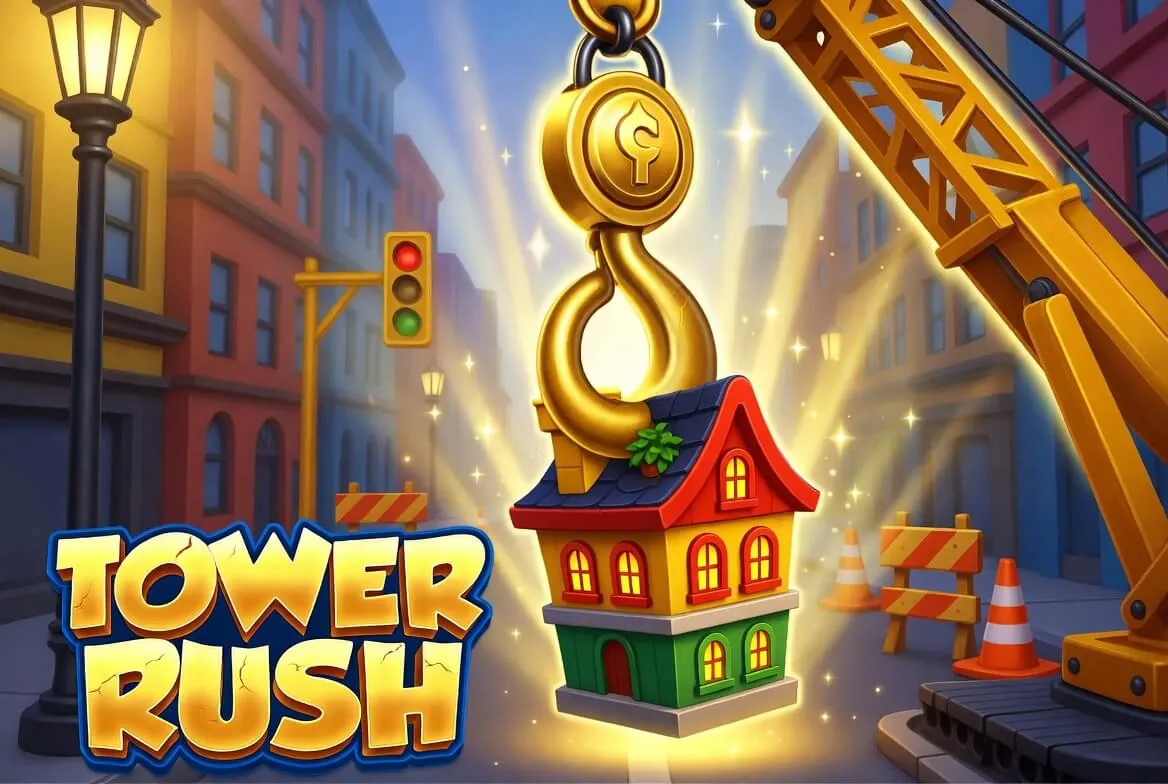 Tower Rush demo mode with fun-currency balance